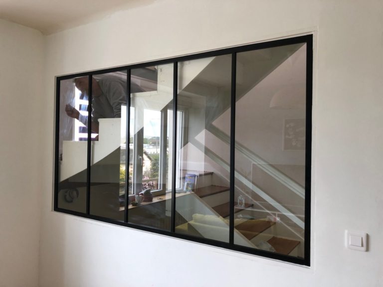 Verriere aluminium style atelier PROSTYL a Quimper - Menuiserie intérieure - Quimper Concarneau